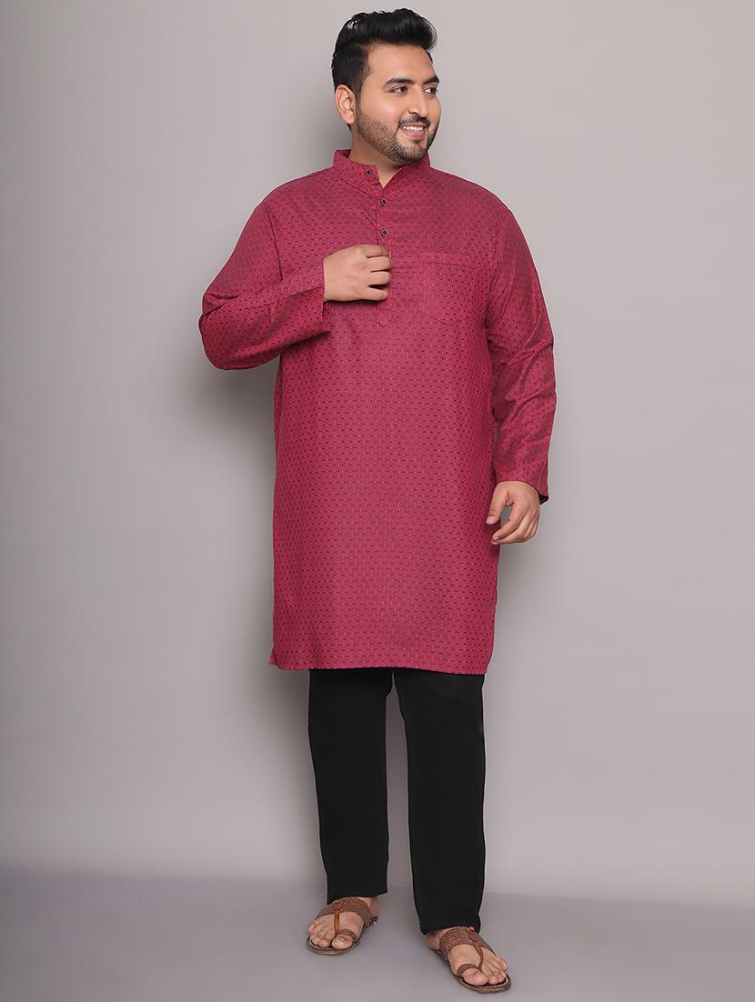 men self design mandarin neck long kurta - 21968180 -  Standard Image - 1