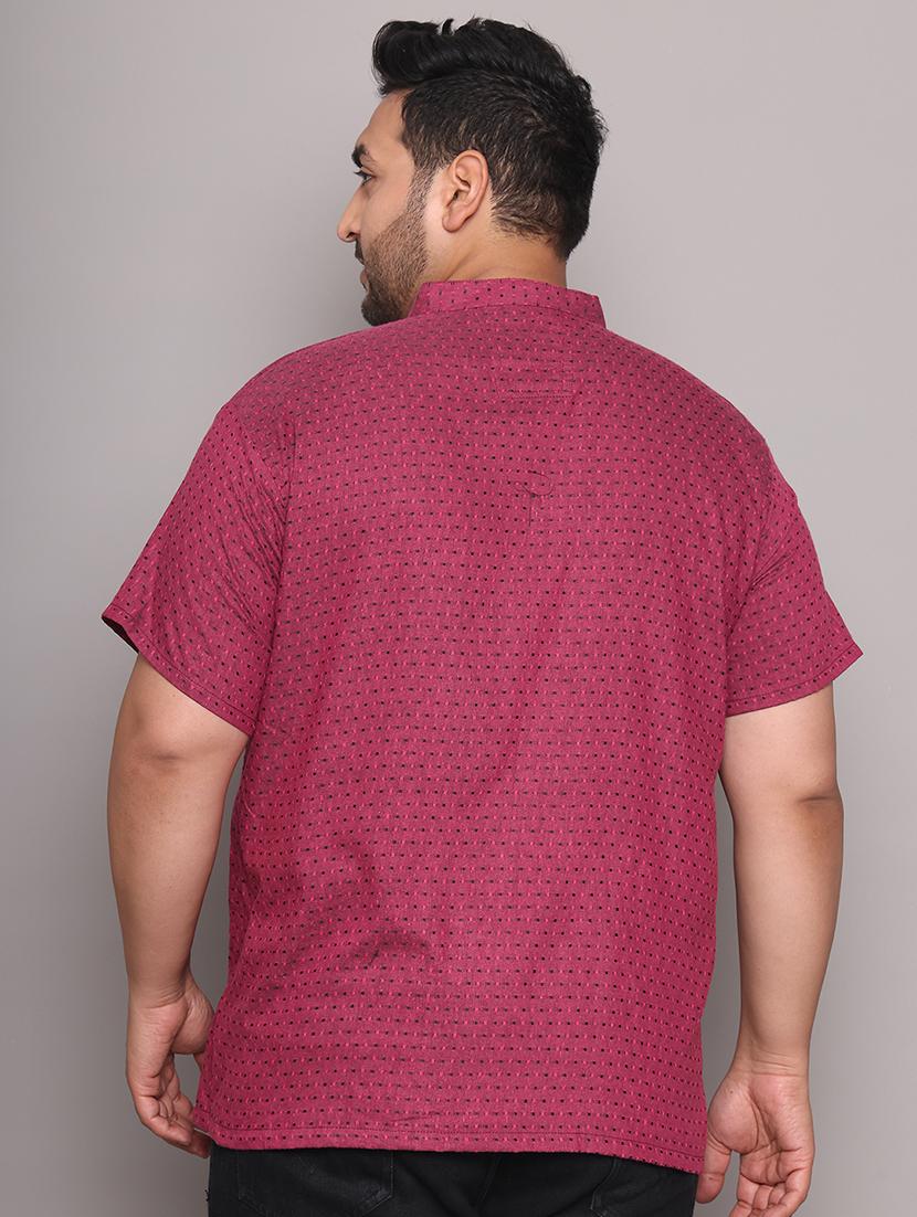 men self design mandarin neck short kurta - 21968181 - Standard Image - 4