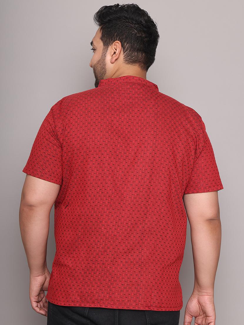 men self design mandarin neck short kurta - 21968183 - Standard Image - 4
