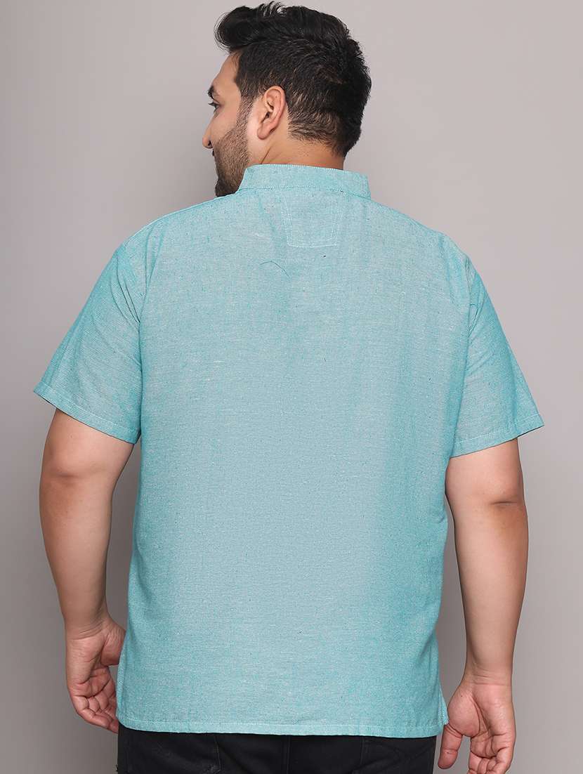 men solid mandarin neck short kurta - 21968189 -  Standard Image - 4