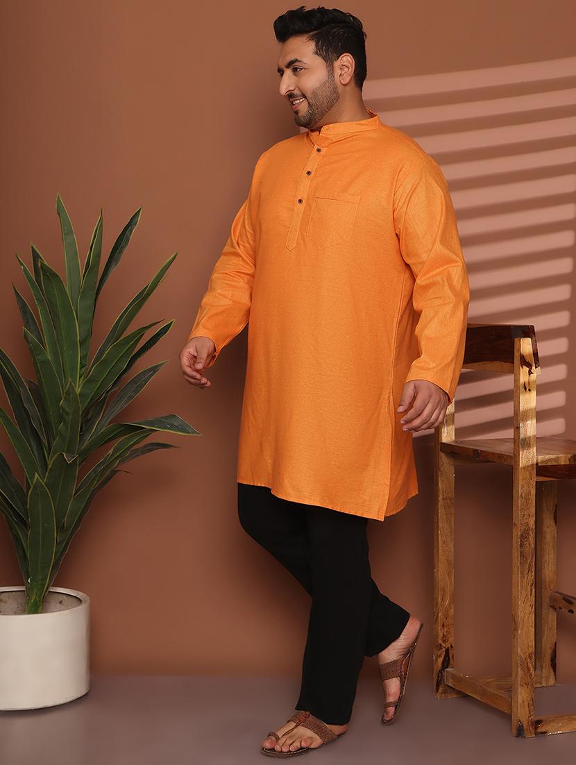men solid mandarin neck long kurta - 21968190 -  Standard Image - 1