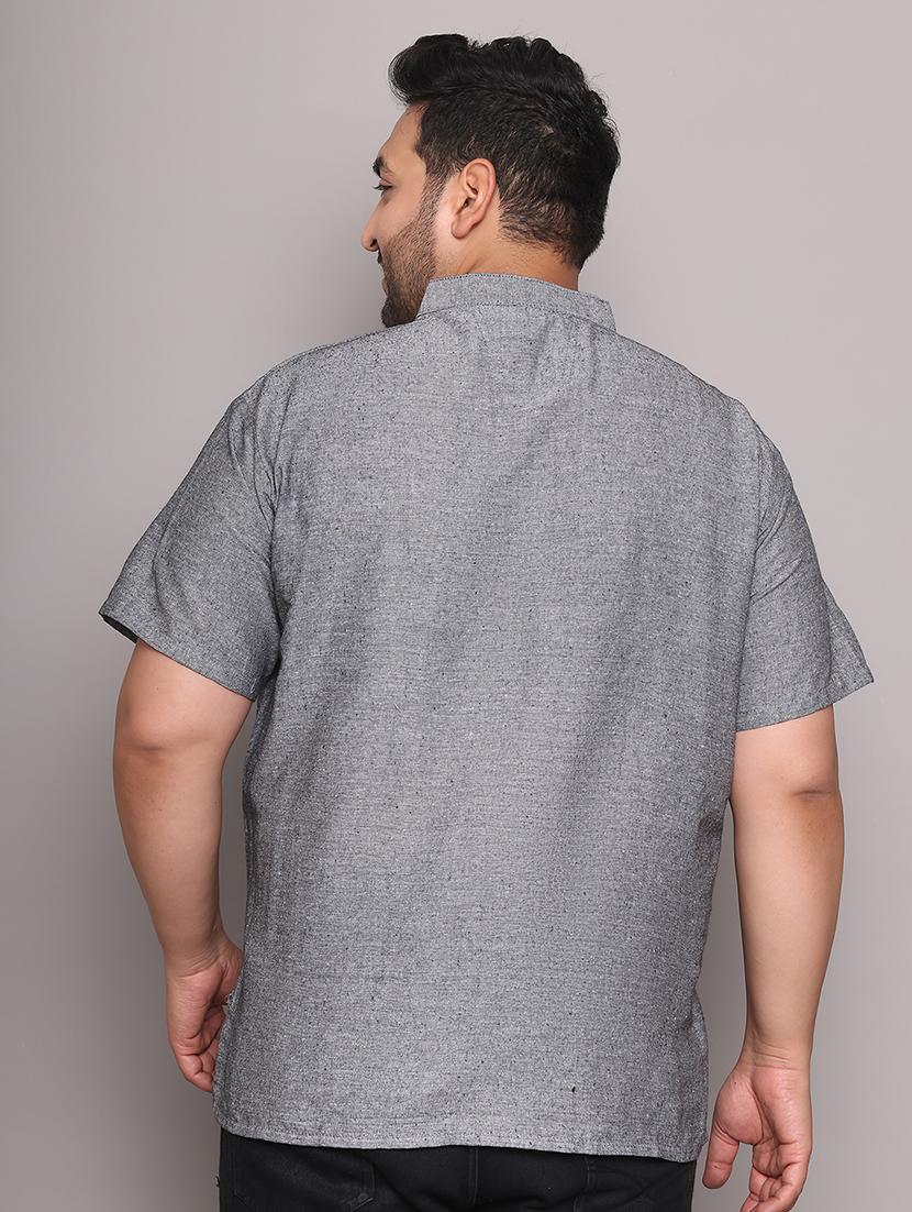men solid mandarin neck short kurta - 21968195 - Standard Image - 4