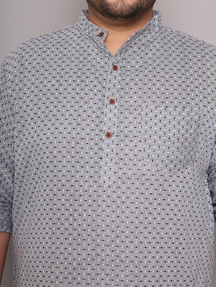 men self design mandarin neck long kurta - 21968196 - Standard Image - 6