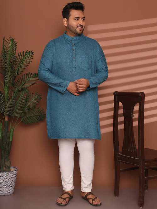 men solid mandarin neck long kurta - 21968198 -  Standard Image - 0