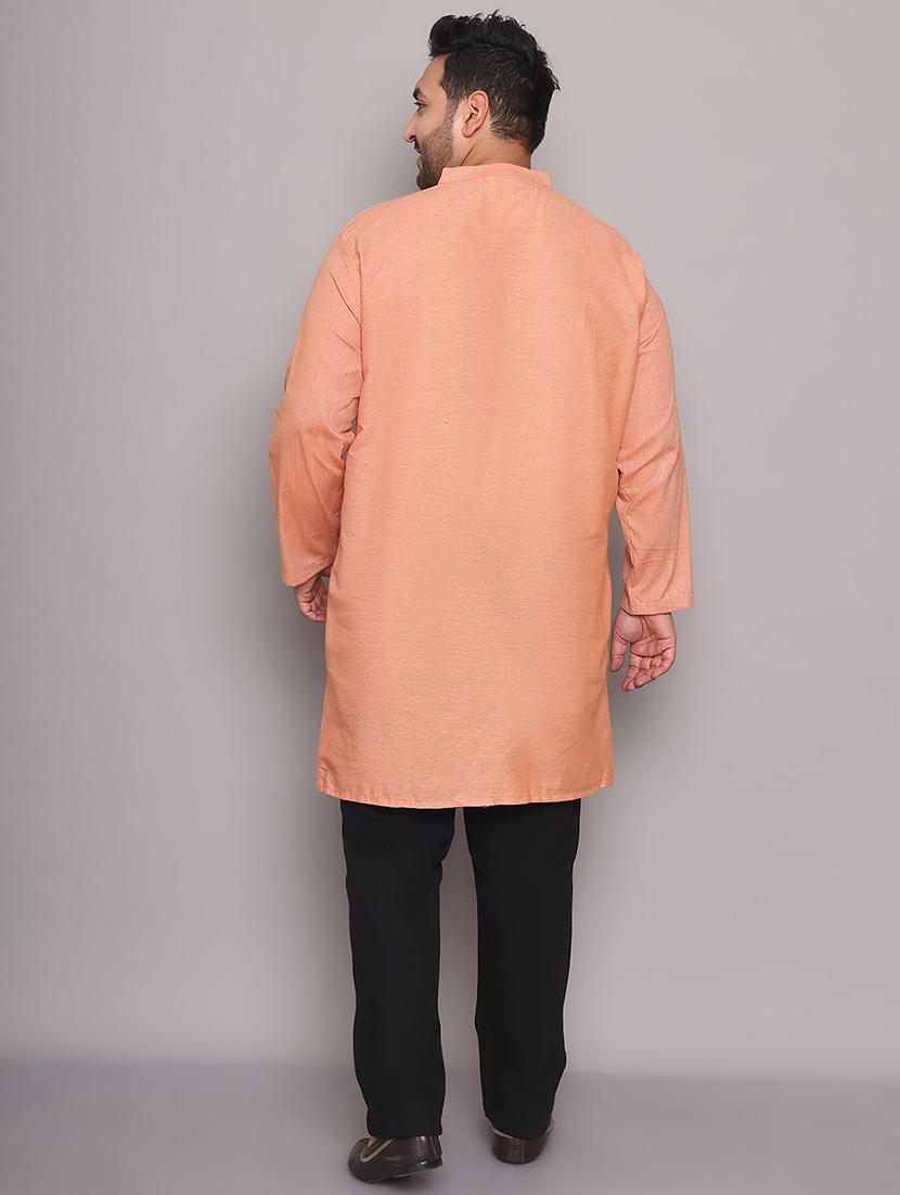 men solid mandarin neck long kurta - 21968202 - Standard Image - 4