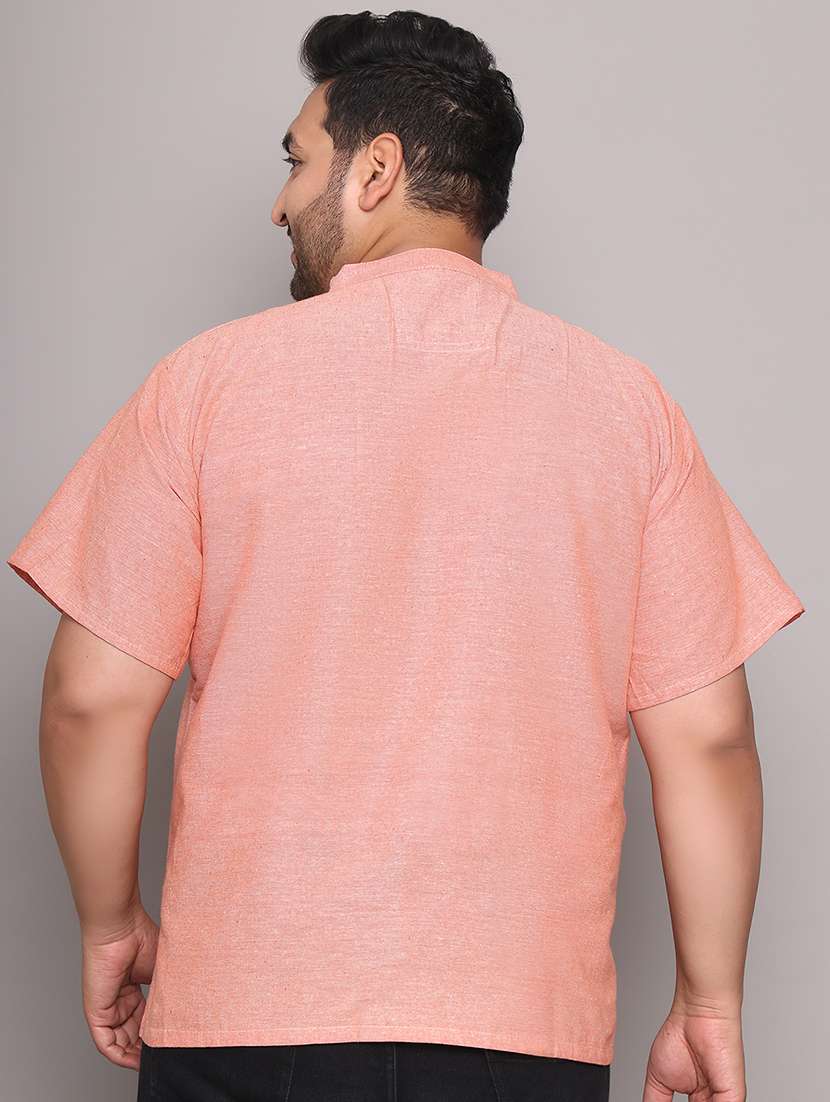 men solid mandarin neck short kurta - 21968203 -  Standard Image - 4