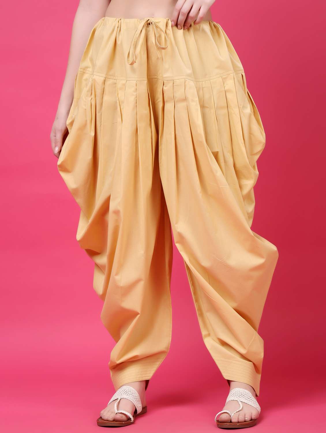 women solid mid rise patiyala salwar