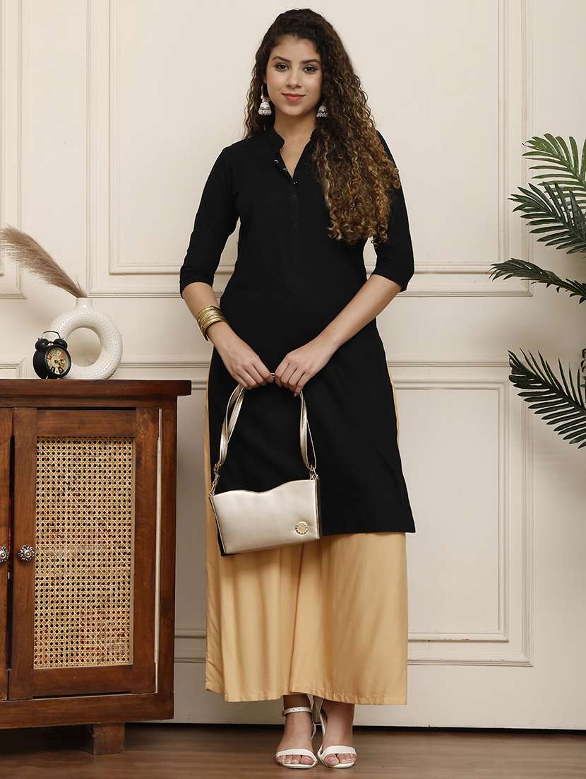 women pack of 2 solid flared palazzo - 21968265 -  Standard Image - 4