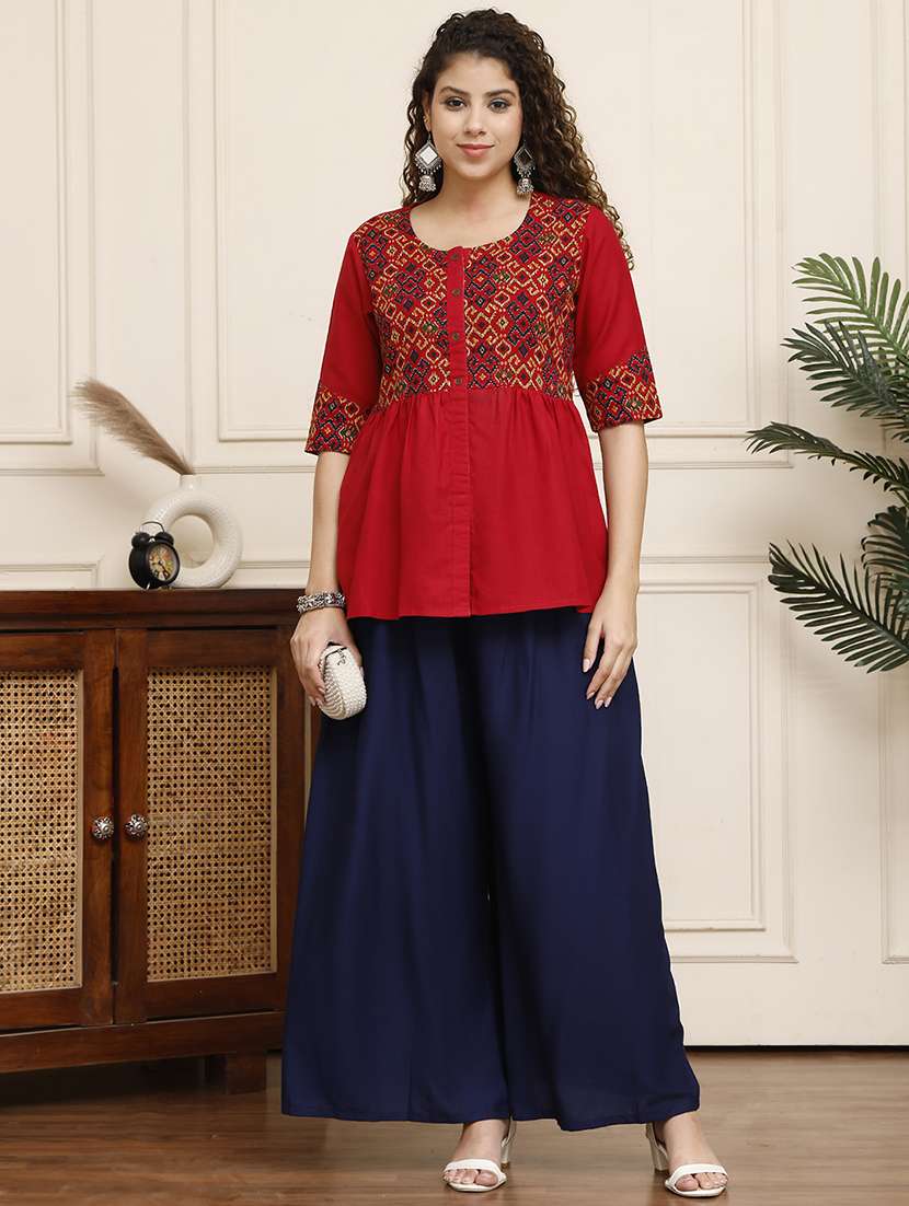 women pack of 2 solid flared palazzo - 21968291 -  Standard Image - 4