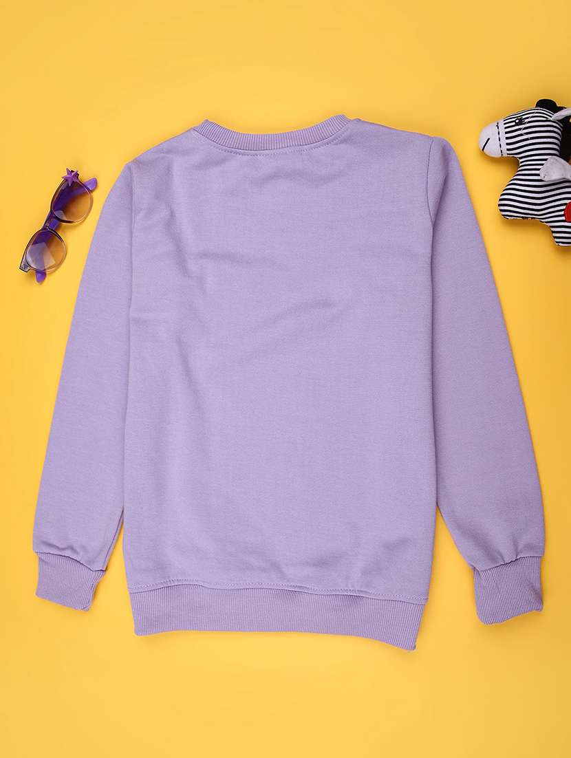 girls solid long sleeve swwatshirt  - 21968372 -  Standard Image - 1