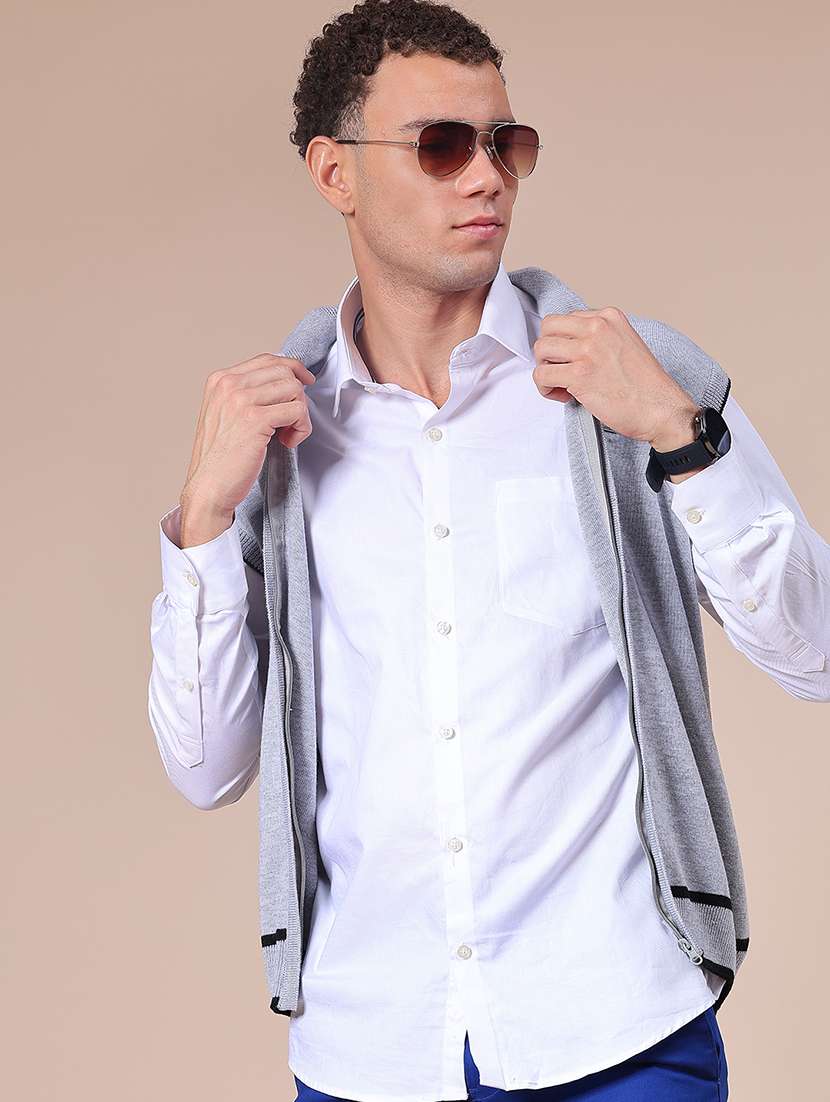 men solid sleeveless regular fit cardigan