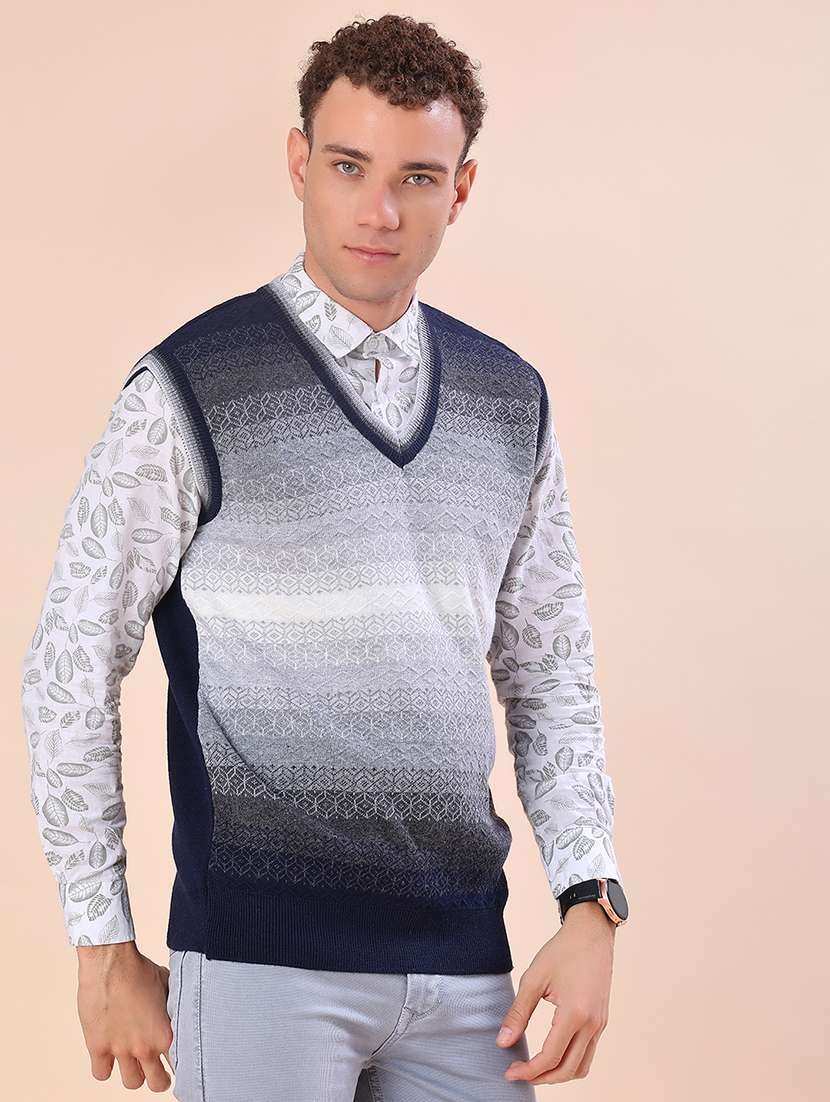men self design sleeveless regular fit pullover - 21968379 -  Standard Image - 1