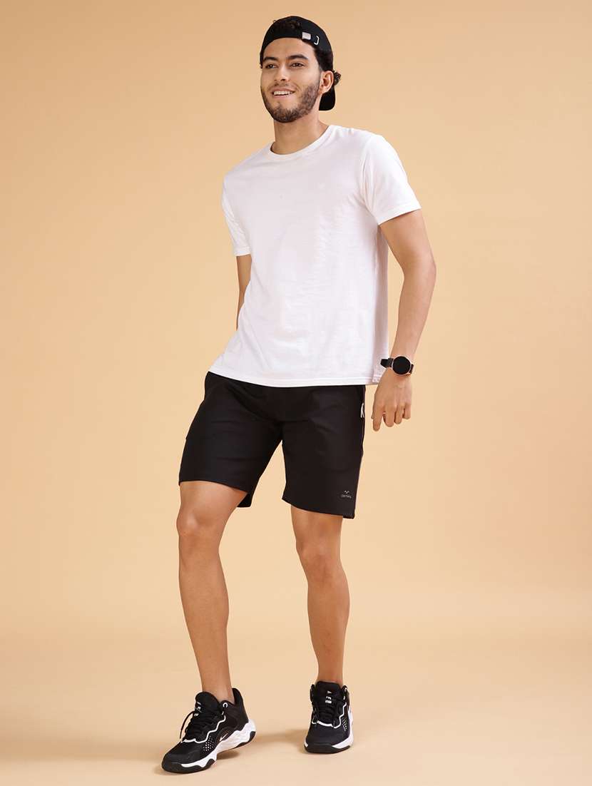 men solid mid rise sport shorts - 21968435 -  Standard Image - 4