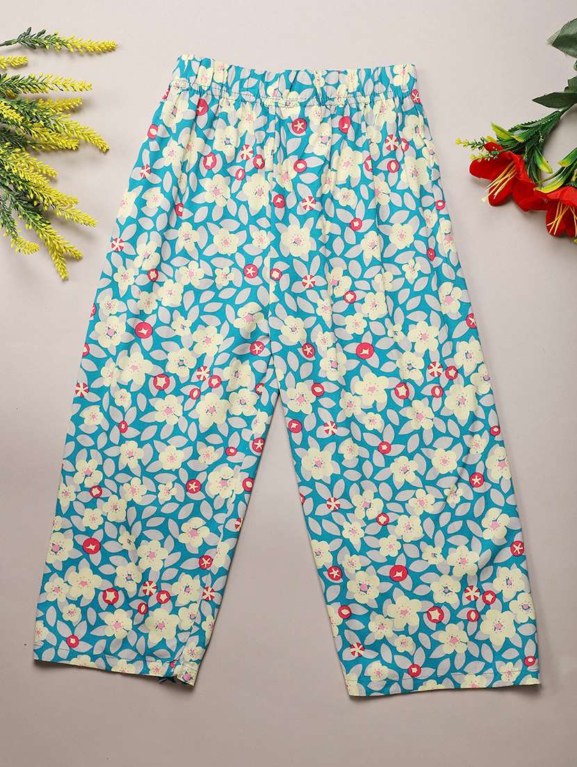 girls printed mid rise palazzo  - 21968472 -  Standard Image - 1