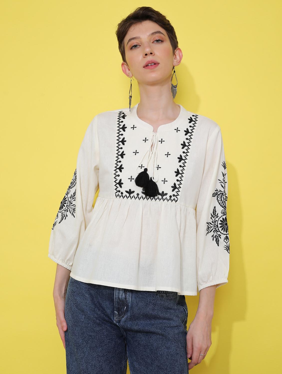 off white cotton flex tshirt - 21968480 - Standard Image - 1
