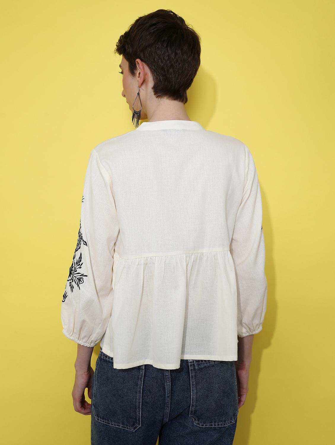 off white cotton flex tshirt - 21968480 - Standard Image - 4