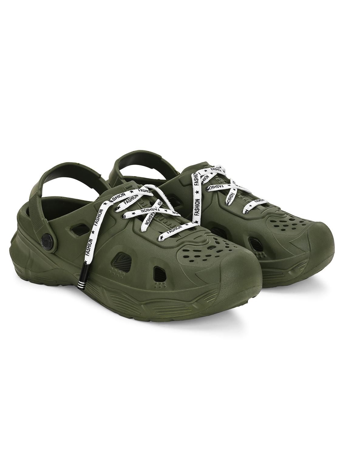 men green slip on clog - 21968575 - Standard Image - 1