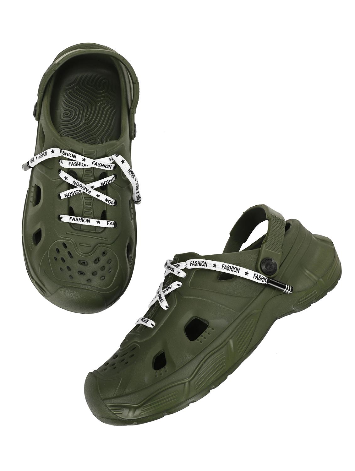 men green slip on clog - 21968575 - Standard Image - 4