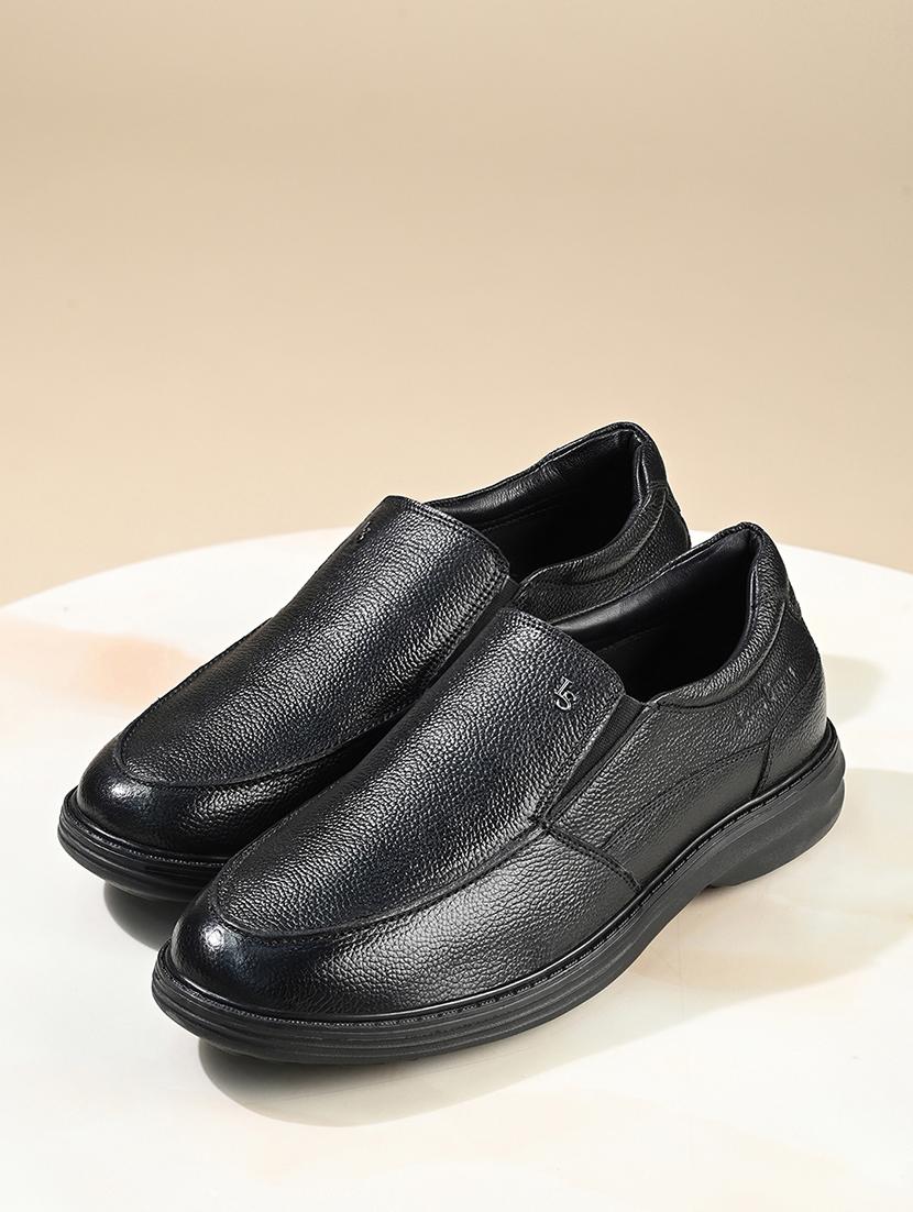men black slip on formal shoes - 21968583 - Standard Image - 1