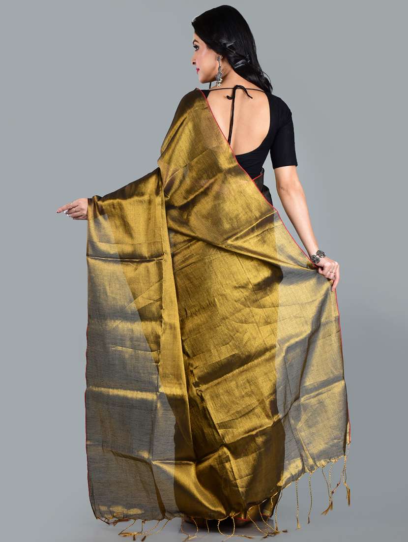 women solid plain saree with blouse - 21968594 -  Standard Image - 1
