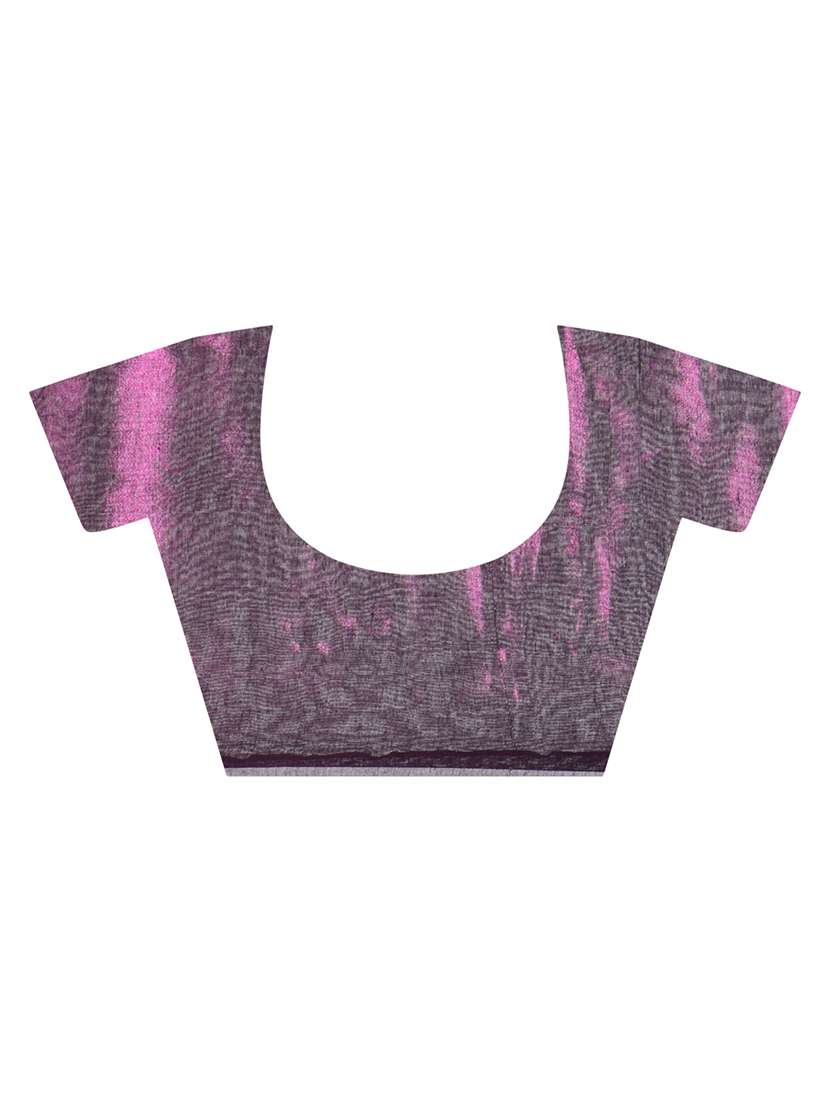 women solid plain saree with blouse - 21968602 - Standard Image - 4