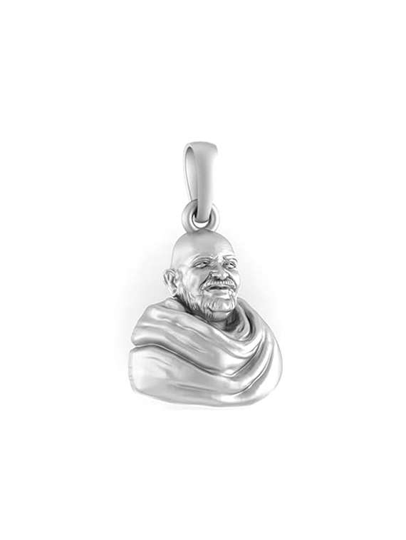 silver plated baba neem karoli pendant kainchi dhaam maharaj ji locket for men women - 21968656 -  Standard Image - 1