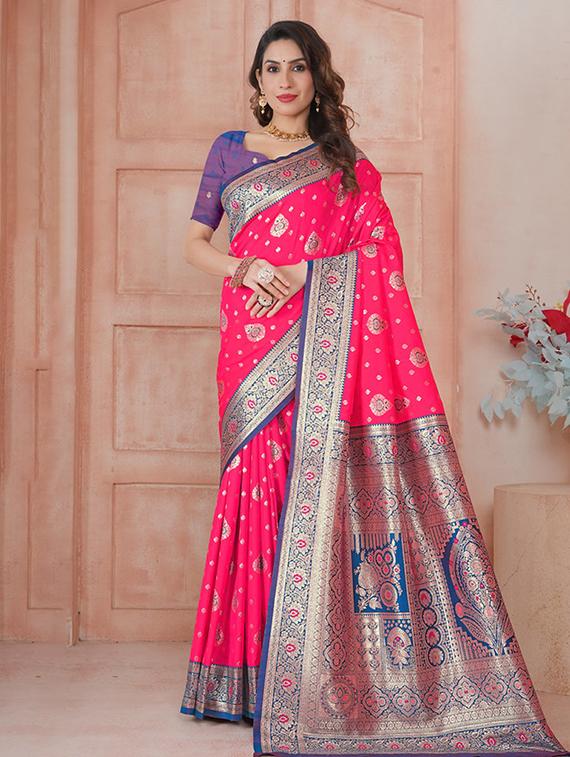 women self design banarasi saree with blouse - 21968661 - Zoom Image - 0