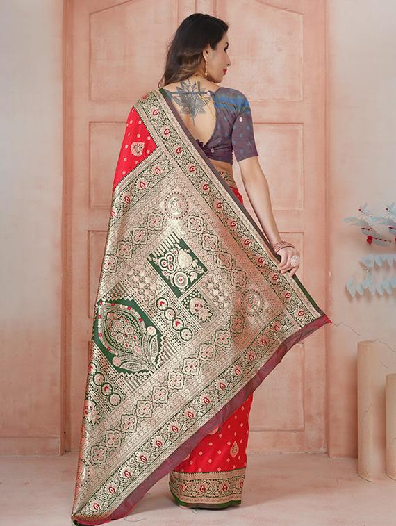 women self design banarasi saree with blouse - 21968664 - Standard Image - 1