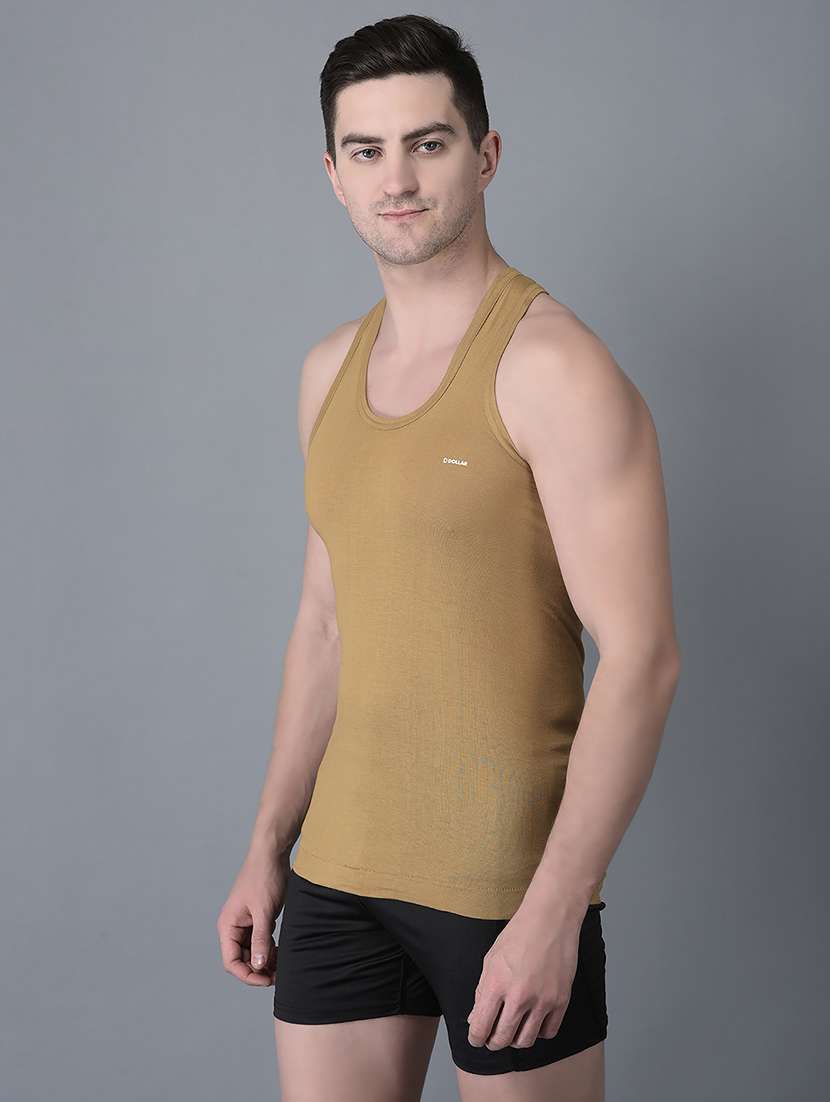 men pack of 2 solid scoop neck vest - 21968681 -  Standard Image - 1