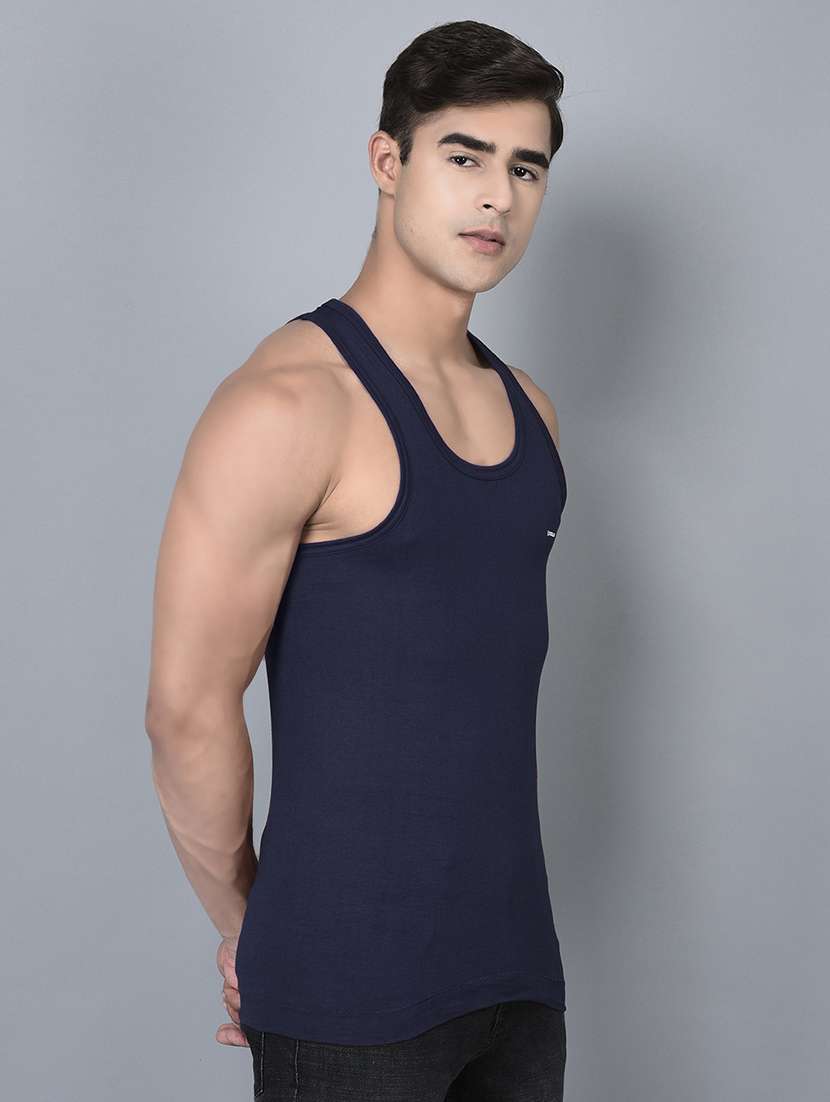 men pack of 2 solid scoop neck vest - 21968687 -  Standard Image - 1