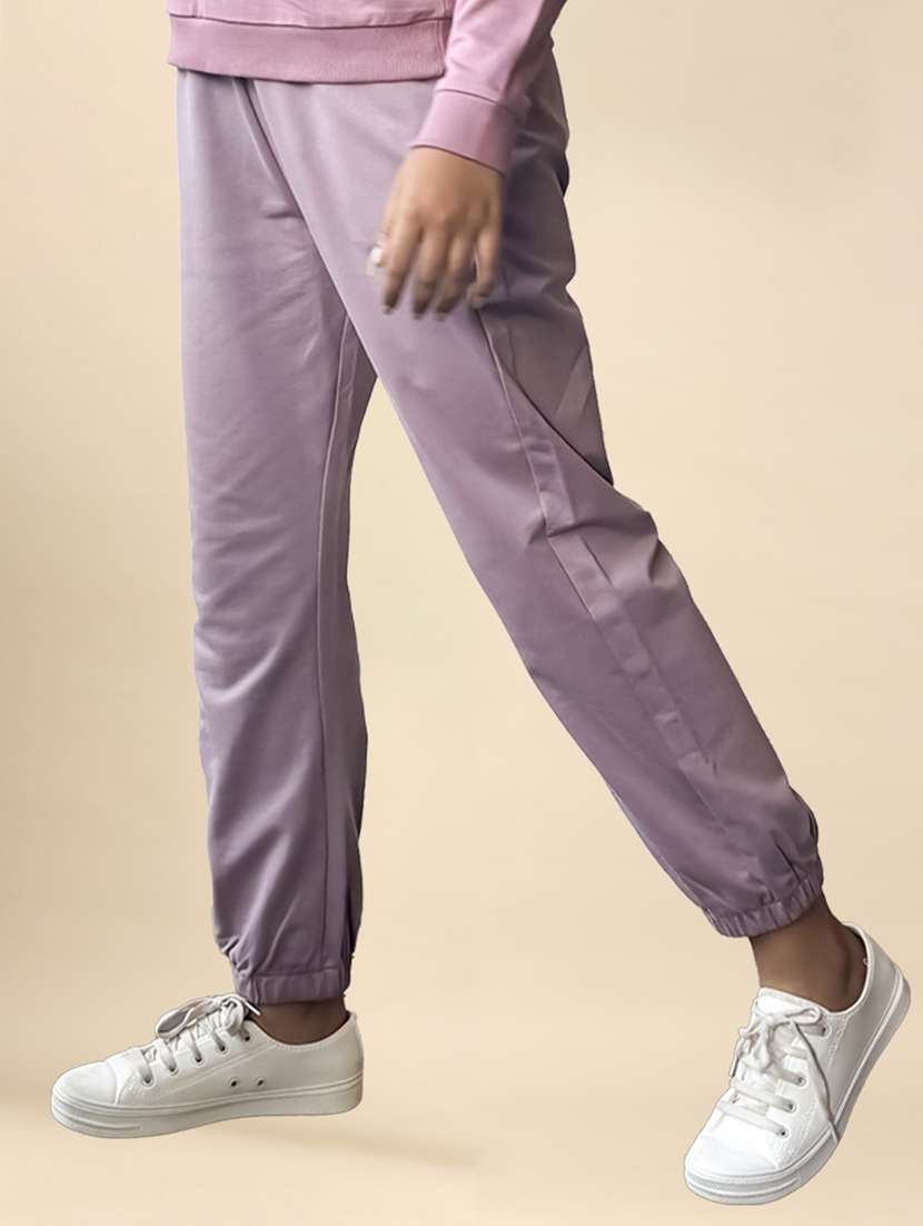women solid mid rise regular fit jogger - 21968708 -  Standard Image - 1
