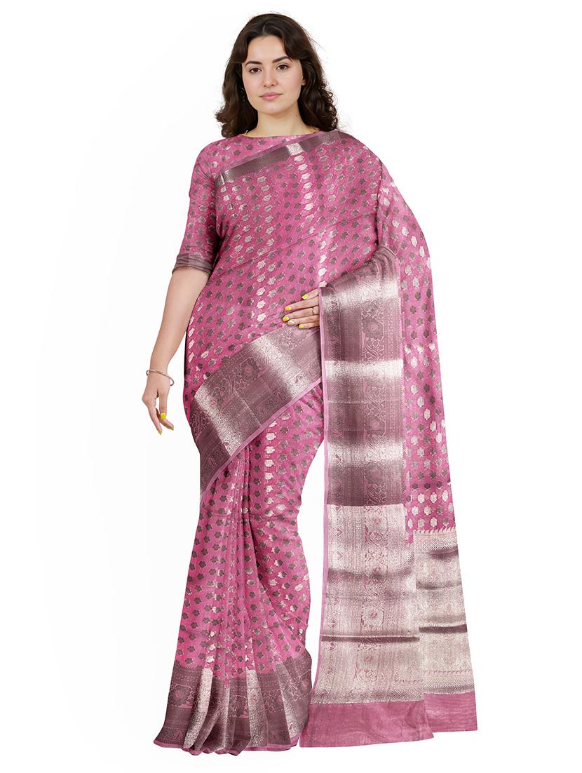 women self design bordered saree with blouse - 21968723 - Zoom Image - 0