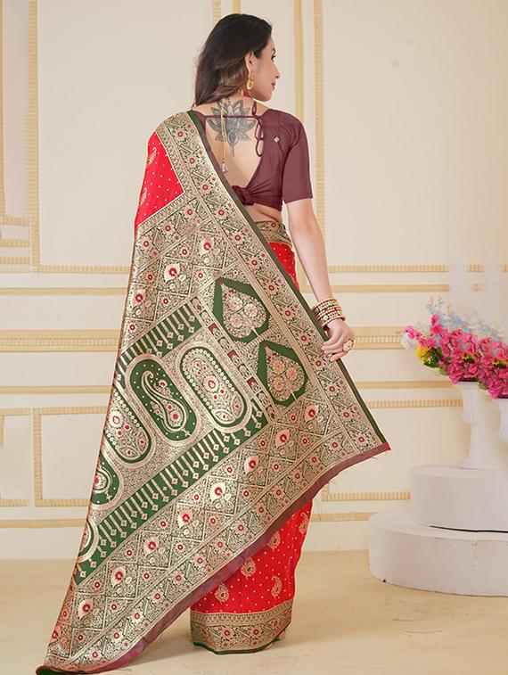 women self design banarasi saree with blouse - 21968750 -  Standard Image - 1