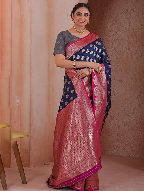 women self design banarasi saree with blouse - 21968753 - Standard Image - 0