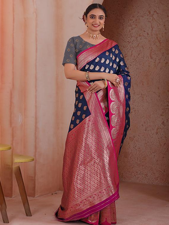 women self design banarasi saree with blouse - 21968753 - Zoom Image - 0