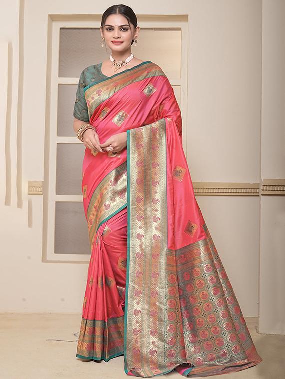 women self design banarasi saree with blouse - 21968773 -  Zoom Image - 0