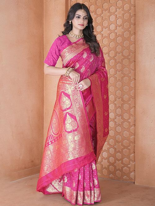 women self design banarasi saree with blouse - 21968786 -  Standard Image - 0