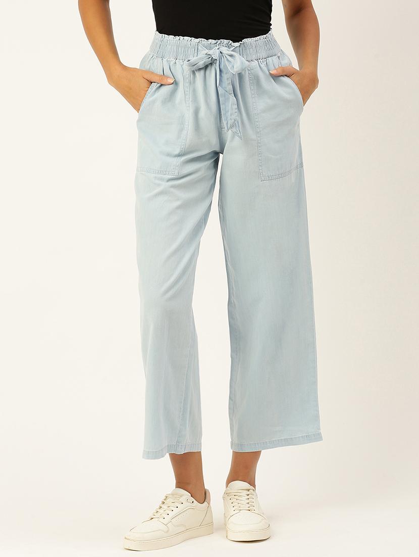 women solid high rise straight fit trouser - 21968815 - Zoom Image - 0