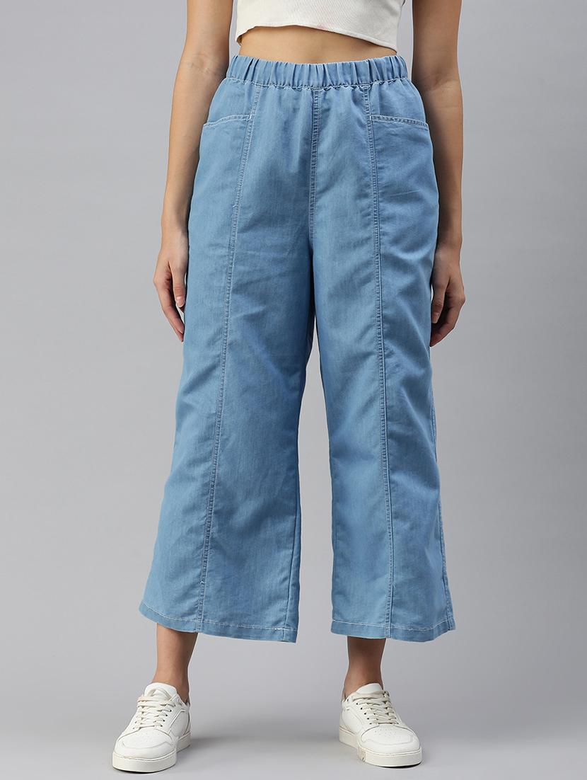 blue cotton trousers - 21968816 -  Standard Image - 1