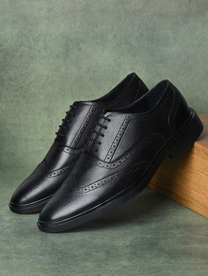 men black lace-up brouge - 21968834 - Standard Image - 1