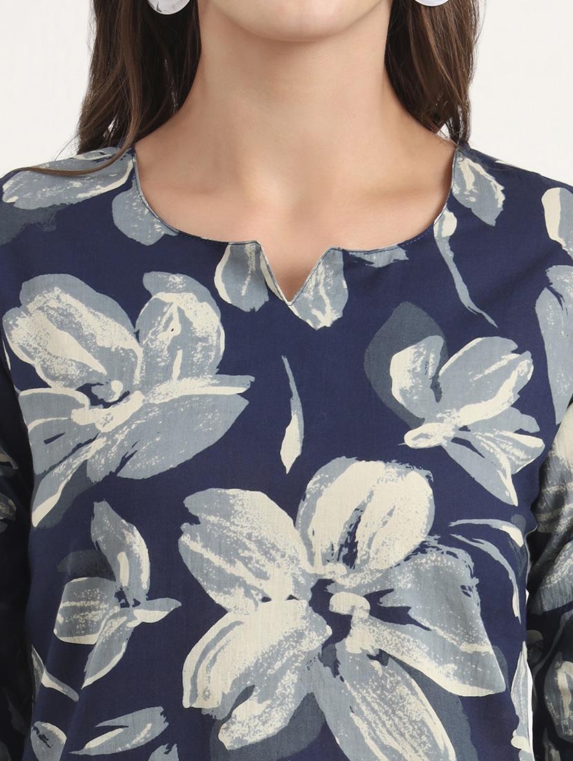 women floral print notch neck co-ord set - 21969118 - Standard Image - 4