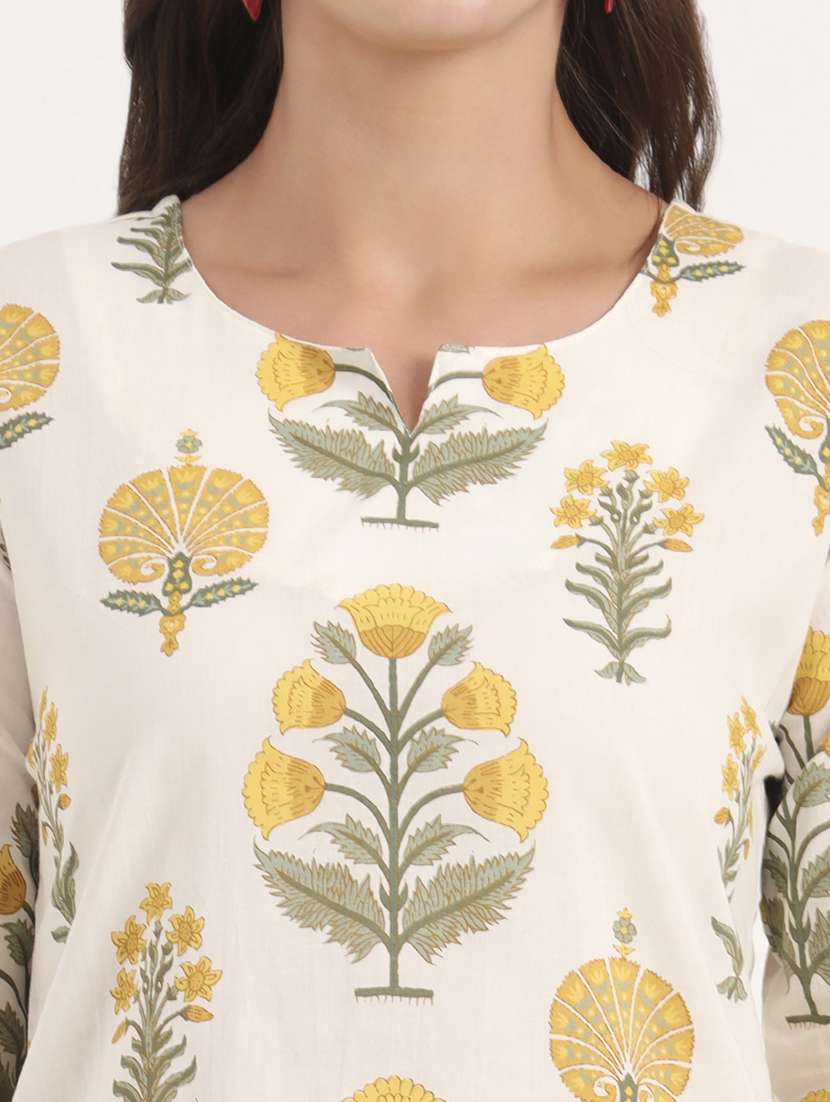 women printed notch neck co-ord set - 21969122 -  Standard Image - 4