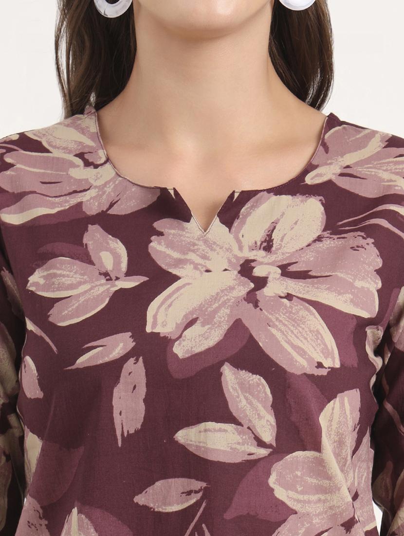 women floral print notch neck co-ord set - 21969123 - Standard Image - 4