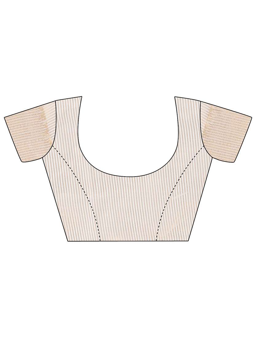 women solid with bordered saree with blouse - 21969139 -  Standard Image - 4