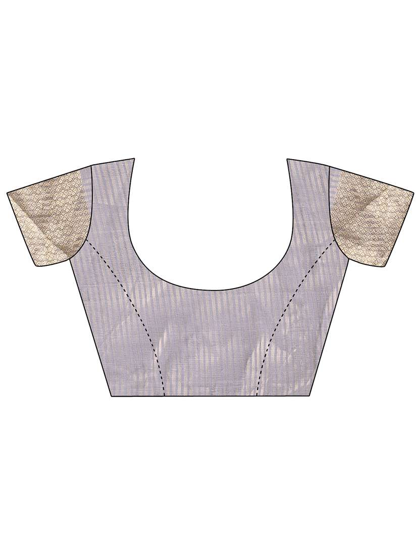 women solid with bordered saree with blouse - 21969149 -  Standard Image - 4