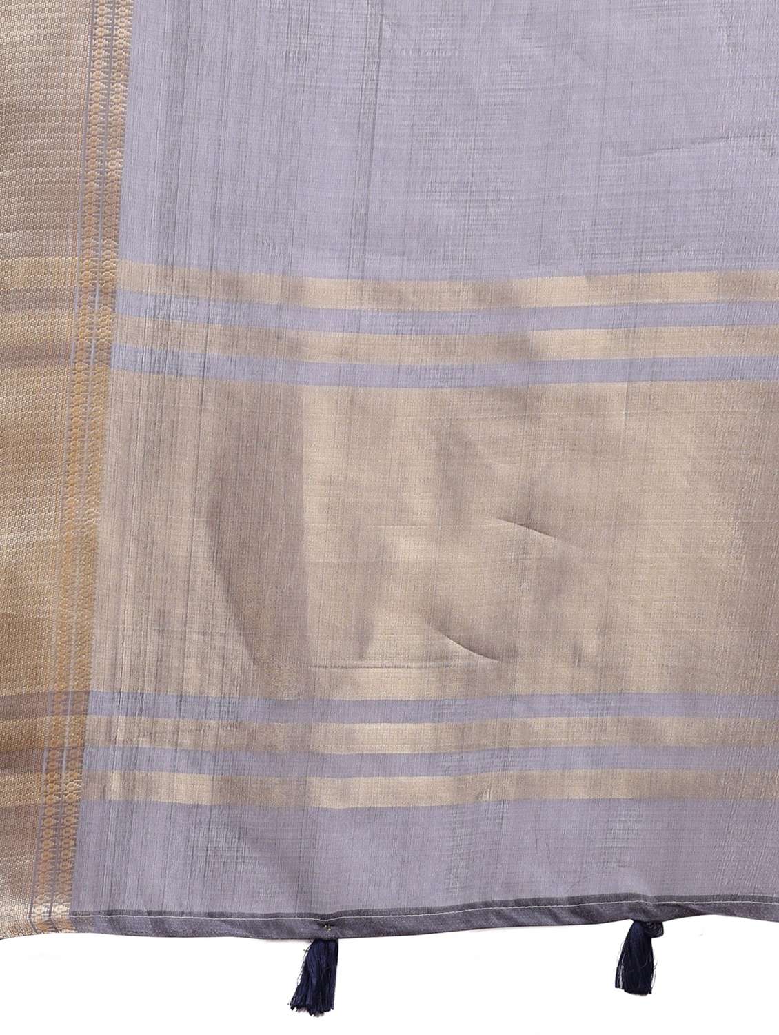 women solid with bordered saree with blouse - 21969163 - Standard Image - 4