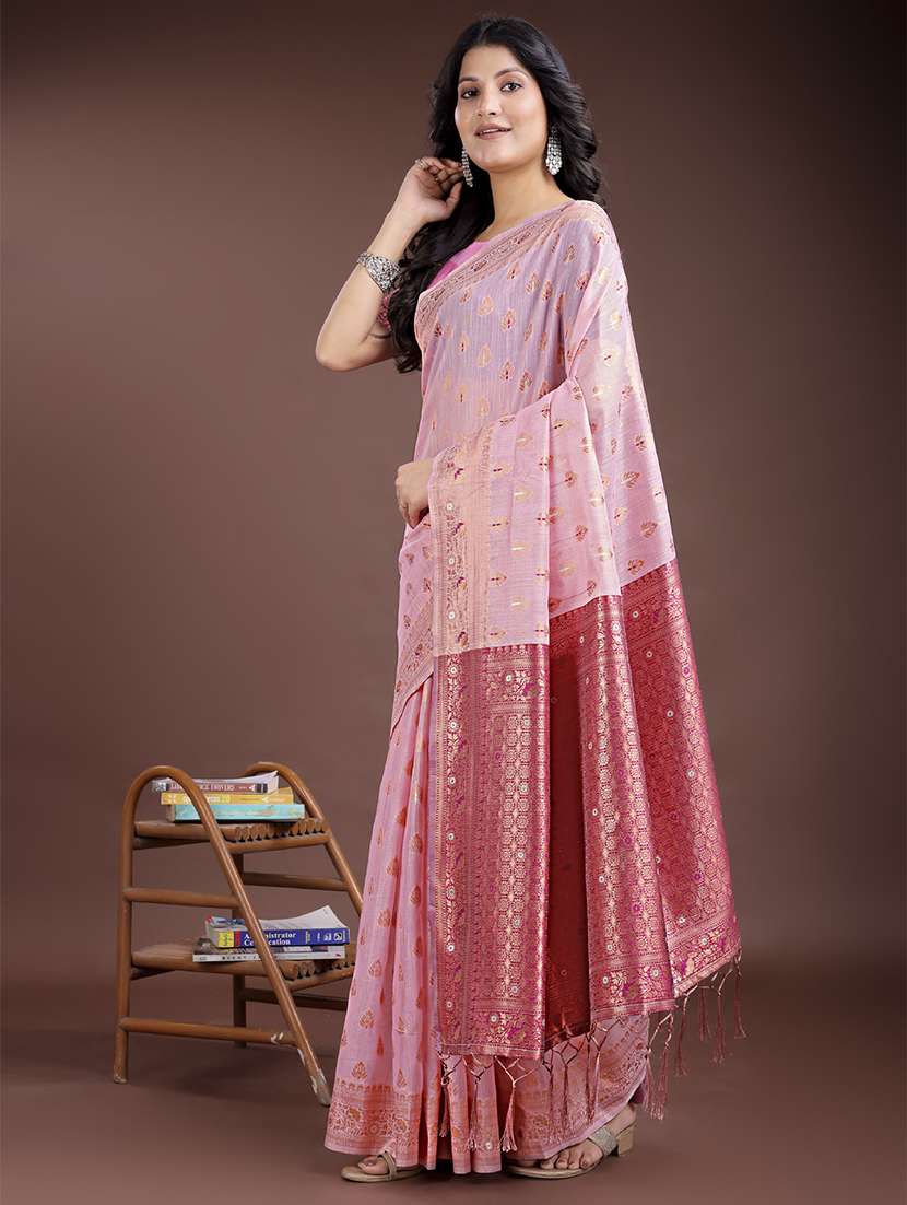 women self design bordered saree with blouse - 21969193 - Standard Image - 1