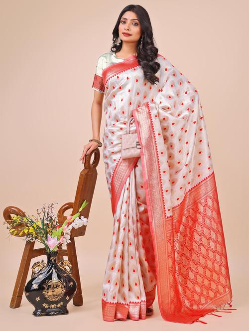 women self design banarasi saree with blouse - 21969224 - Standard Image - 0