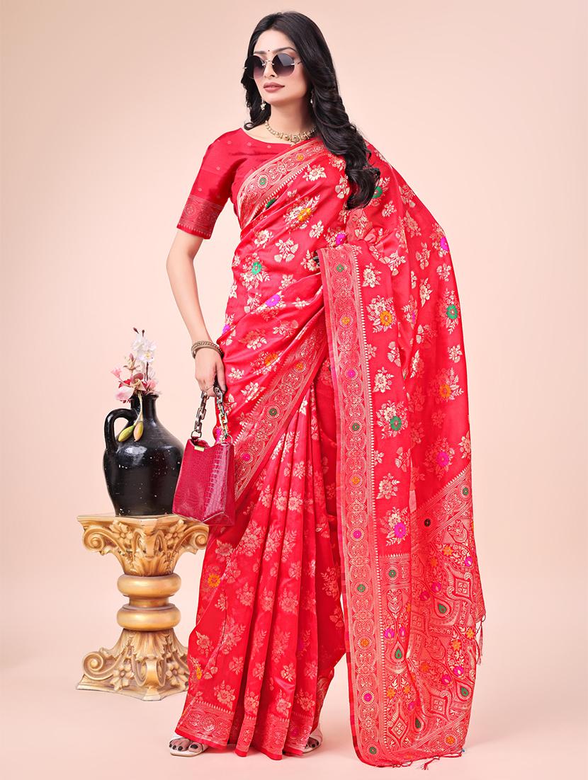 women self design banarasi saree with blouse - 21969225 -  Zoom Image - 0