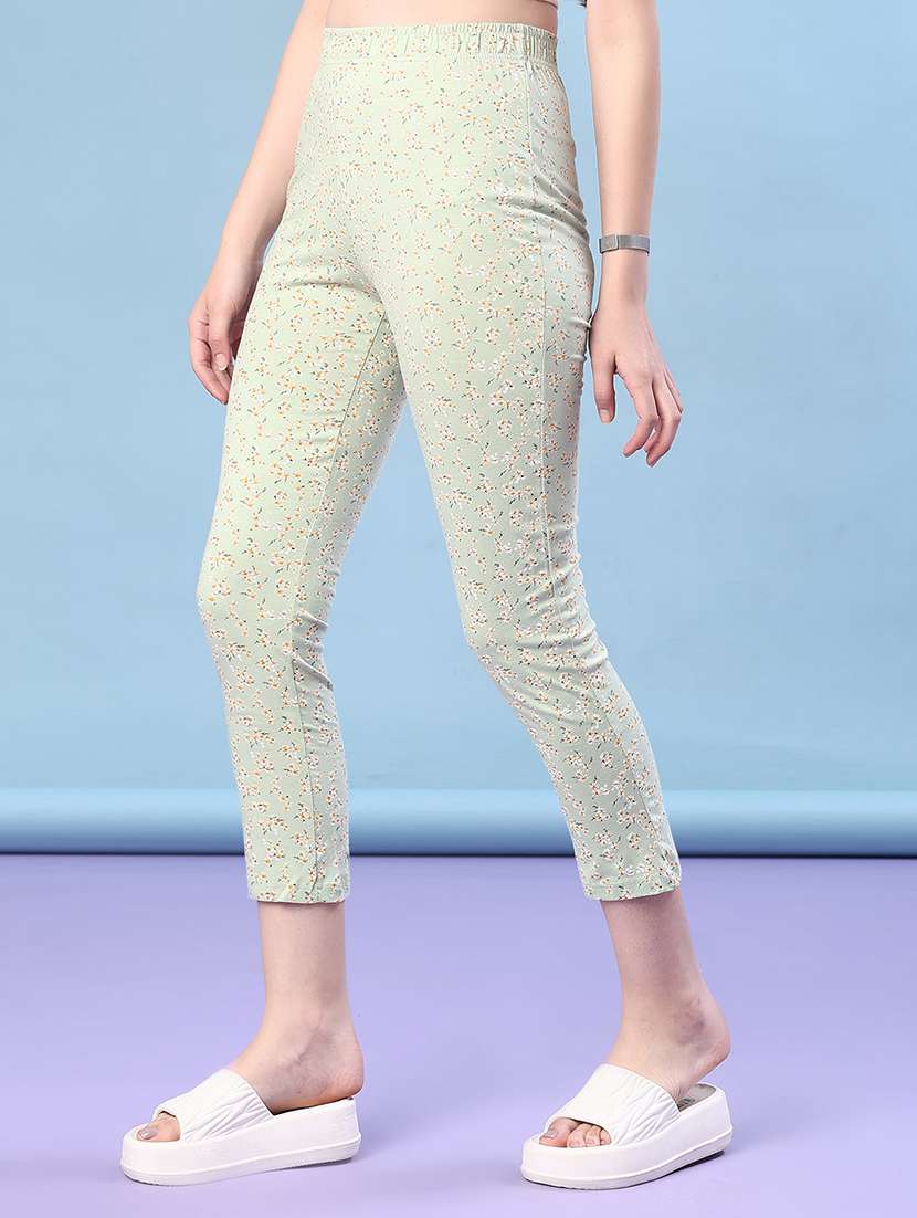 girls solid mid rise capri - 21969415 -  Standard Image - 1